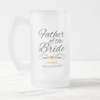 Personalised Heart of Gold Father of the Bride
