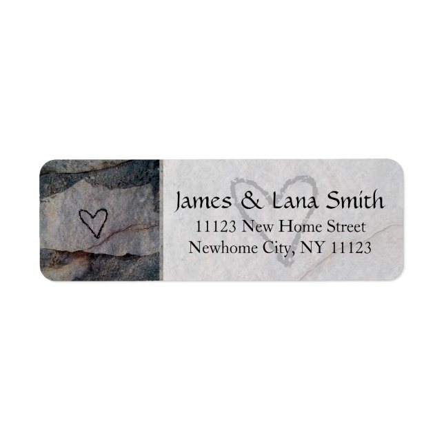 Personalised Heart on Grey Stone Wall (Front)