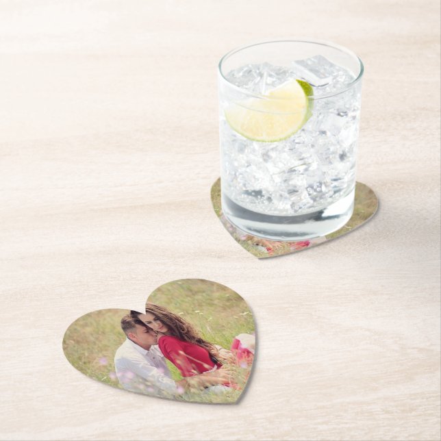 Personalised Heart Paper Coaster (Insitu)