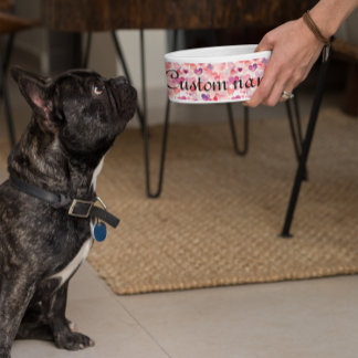 Personalised Heart Pattern Pet Bowl