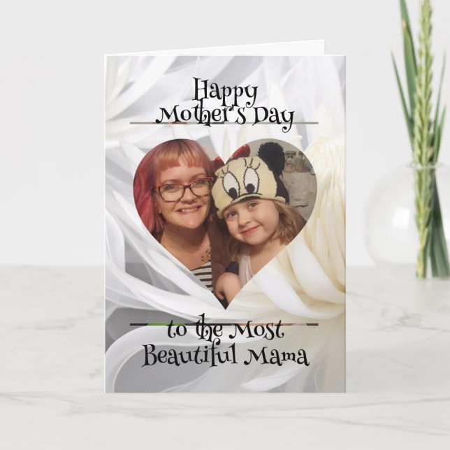 Personalised Heart Photo and Message for Mum Card (Front)