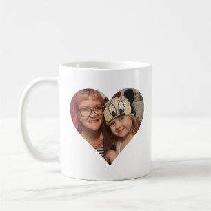 Personalised Heart Photo and Message for Mum Coffee Mug