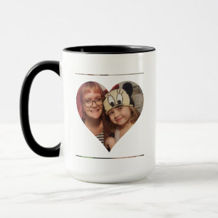 Personalised Heart Photo and Message for Mum Mug