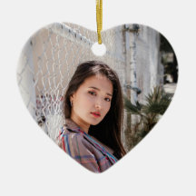Personalised Heart Photo Ornament Birthday Message