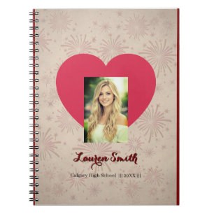 Personalised Heart Photo Spiral Notebook
