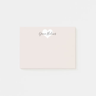 Personalised Heart Post It Notes