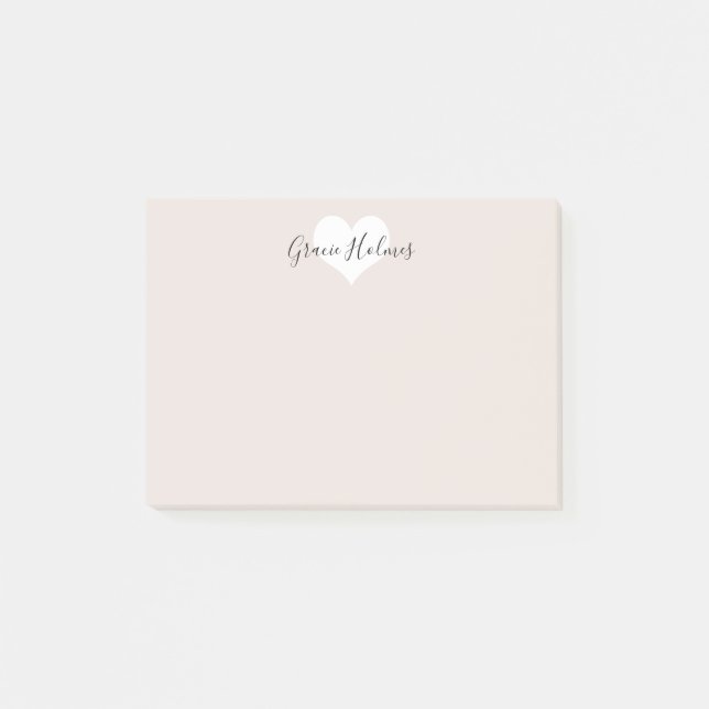 Personalised Heart Post It Notes (Front)