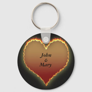 Personalised Heart Romance Keychain