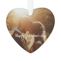 Personalised Heart-Shape Valentin Acrylic Ornament