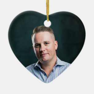 Personalised Heart Shaped Boyfriend Photo Ornament