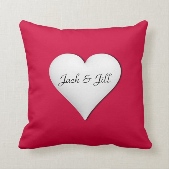 personalised heart pillow