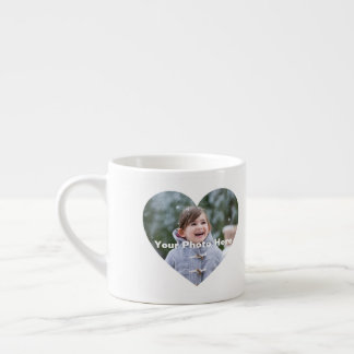 Personalised Heart-Shaped Photo Espresso Mug
