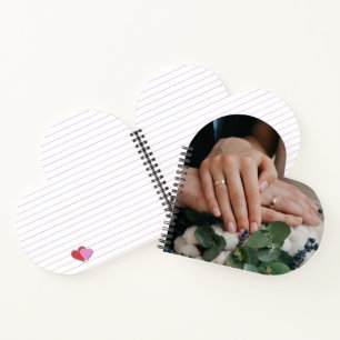 Personalised Heart Shaped Photo Wedding Journal