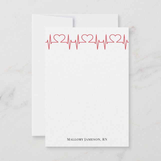 Personalised Heart Simple Medical Card (Front)