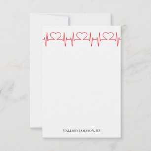Personalised Heart Simple Medical Card