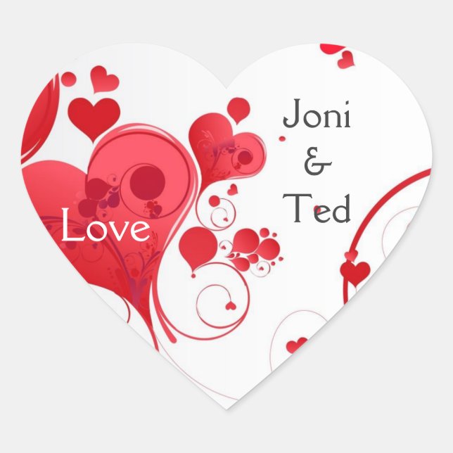 Personalised Heart Stickers (Front)