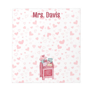 Personalised Heart-themed Valentine's Day Notepad