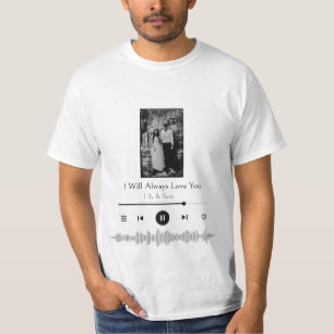 Personalised Heartbeat Gift Country Music T-Shirt