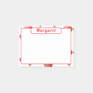 Personalised Hearts Post-it Notes