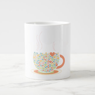 Personalised Hearts Printed Tea-Coffee Mug