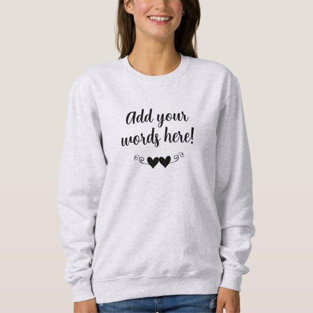 Personalised Hearts Women's Sweatshirt (Front)