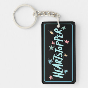 Personalised Heartstopper Black Key Ring