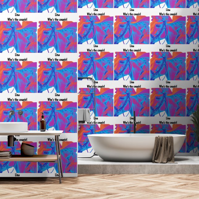 Personalised heat weave wallpaper (Bathroom)