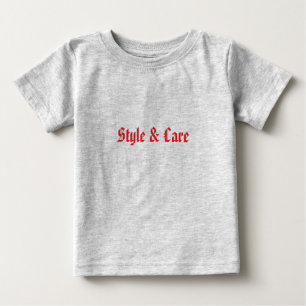 Personalised Heather Grey Baby Fine Jersey T-Shirt