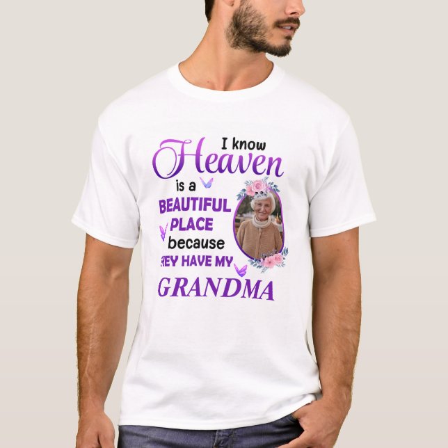 Personalised Heaven Is A Beautiful Place Memorial T-Shirt (Front)