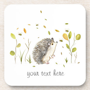 Personalised Hedgehog coasters