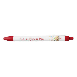Personalised hedgehog school nurse pen