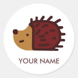 Personalised Hedgehog Sticker