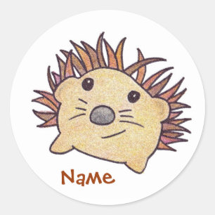 Personalised Hedgehog Sticker