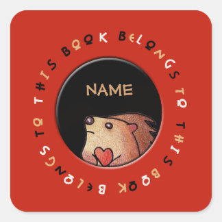 Personalised Hedgehog Sticker