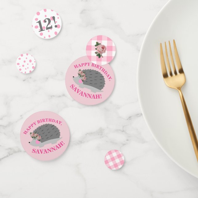 Personalised Hedgehog Table Confetti (Group)