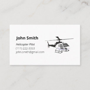 Personalised Helicopter Pilot Business Card