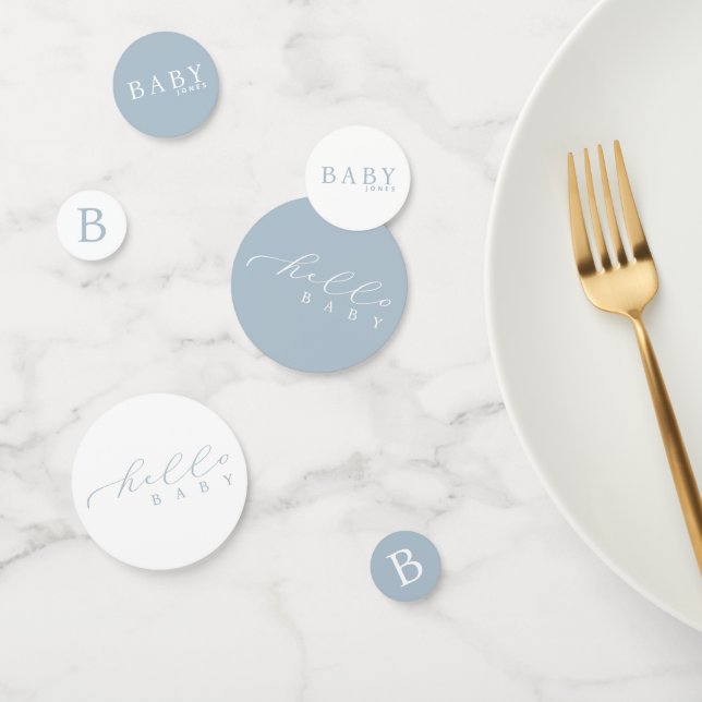 Personalised Hello Baby Minimalist Baby Shower Confetti (Group)