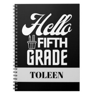 Personalised  Hello Fifth Grade                  Notebook
