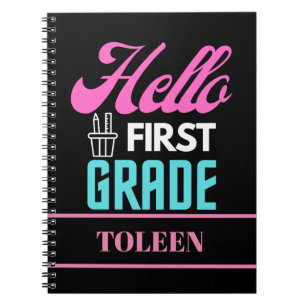 Personalised  Hello First Grade                  Notebook