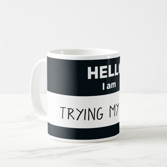 Personalised "Hello I Am" Mug (Front Left)