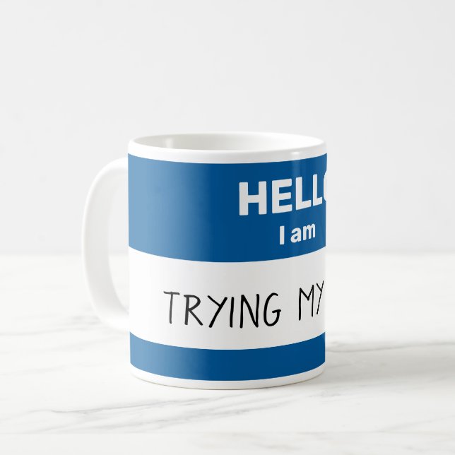 Personalised "Hello I Am" Mug (Front Left)