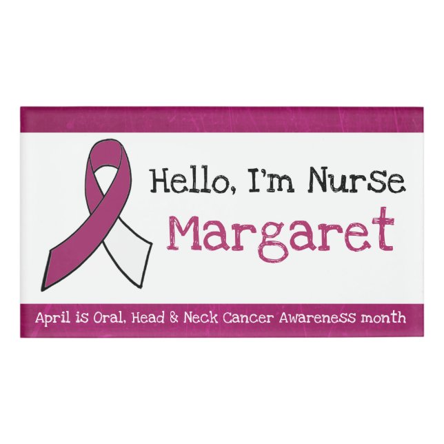 Personalised Hello, Im Nurse Name Tag (Front)
