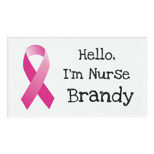 Personalised Hello, Im Nurse Name Tag (Front)