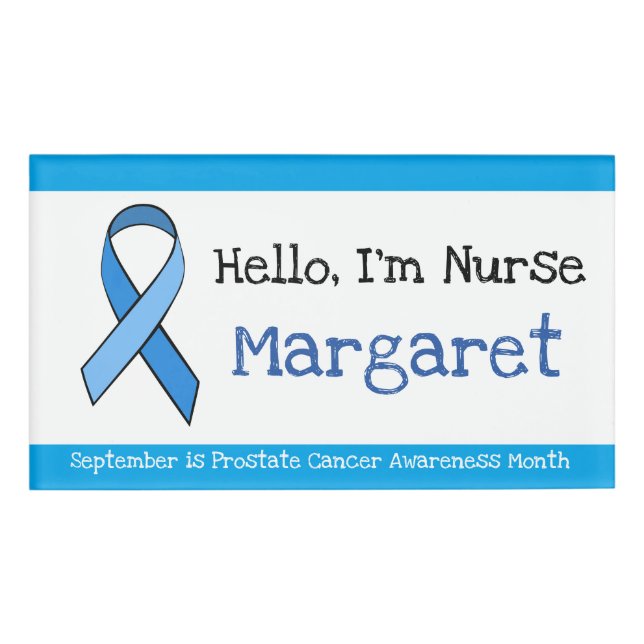 Personalised Hello, Im Nurse Name Tag (Front)