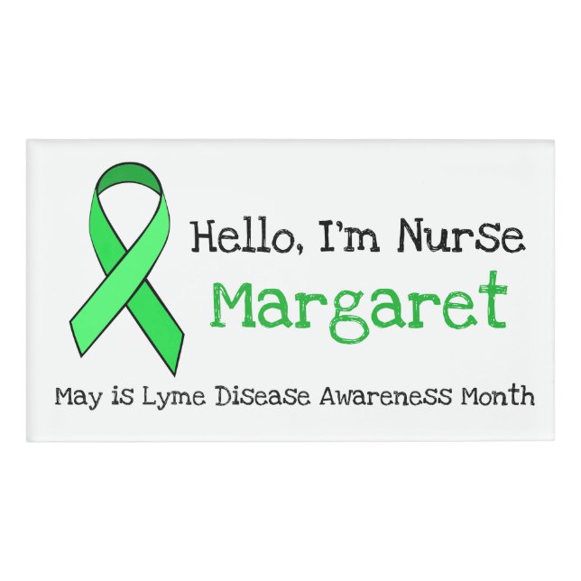 Personalised Hello, Im Nurse Name Tag (Front)