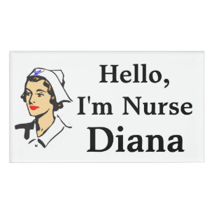 Personalised Hello, Im Nurse Name Tag