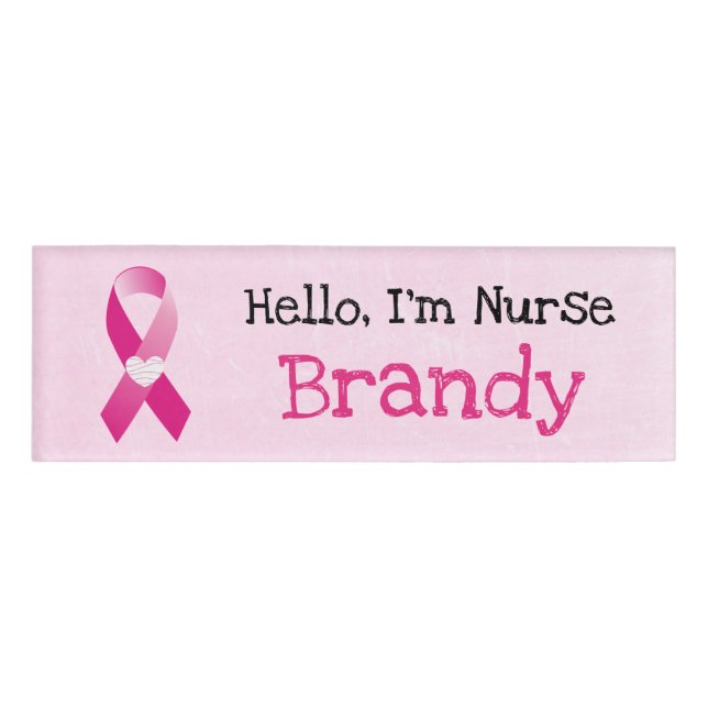 Personalised Hello, Im Nurse Name Tag (Front)