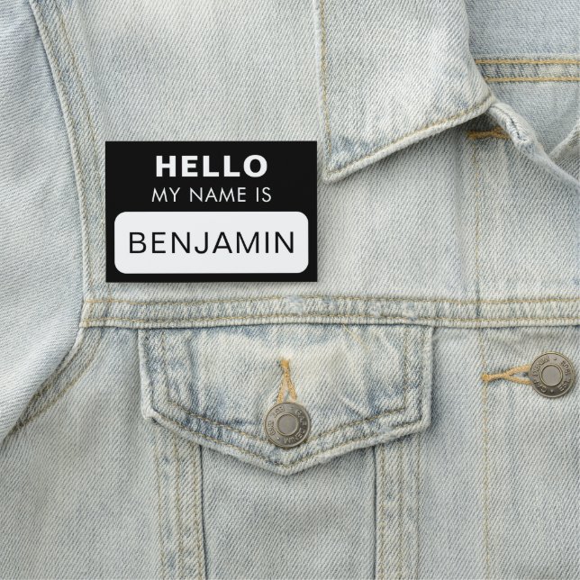 Personalised Hello My Name Tag Custom Name Design (In Situ)