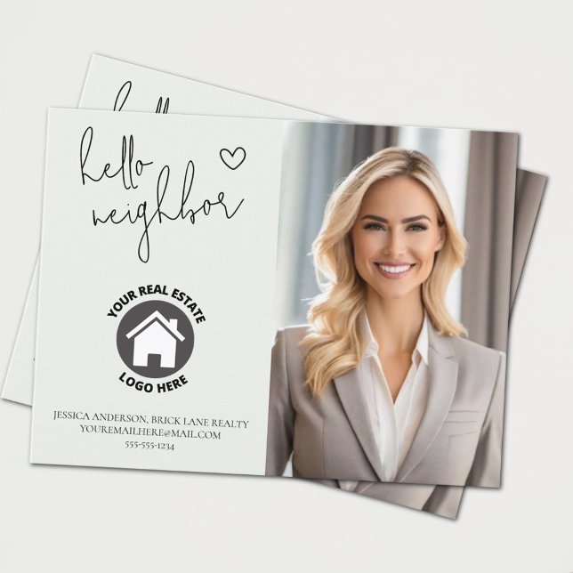 Personalised Hello Neighbour Real Estate  Postcard (Creator Uploaded)