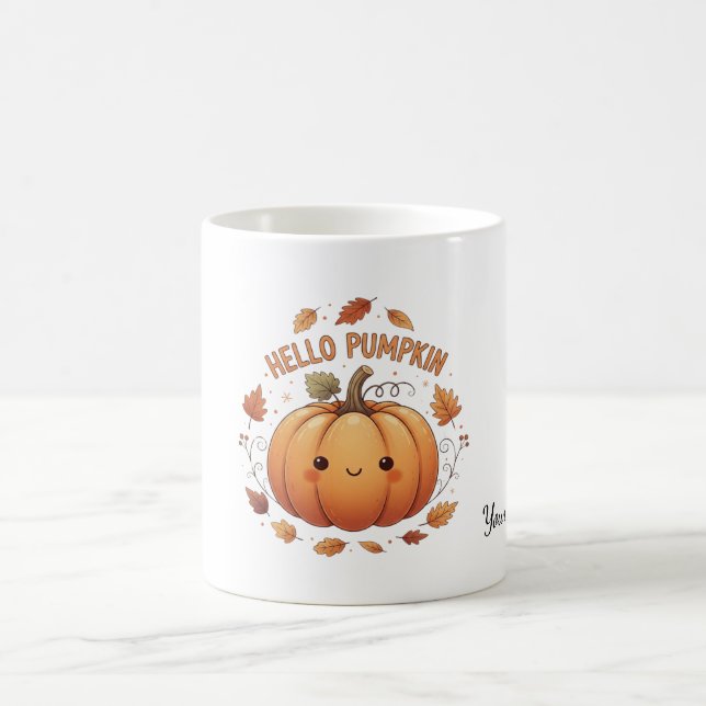 Personalised Hello Pumpkin Coffee Mug  (Center)
